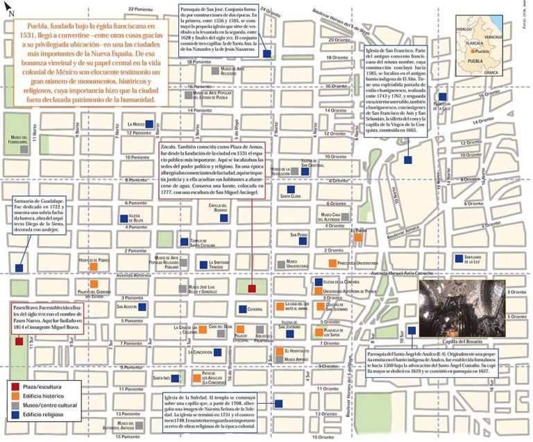 Planos y mapas de Puebla Guía de Puebla de Zaragoza México