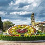 Luce precioso el Reloj Floral a la luz del sol